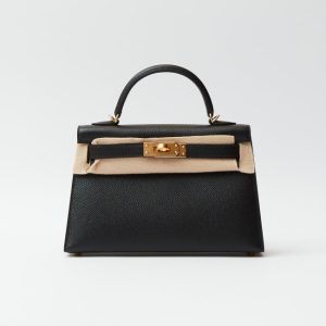 Hermès Kelly Sellier 20 Black 89 Epsom 2024 W