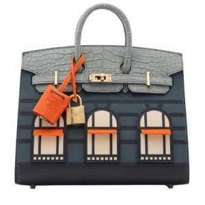 Hermès Birkin Faubourg 20 Black 89, Gris Ciment 0V, Orange H 93 Alligator Matt, Epsom, Swift 2024 W