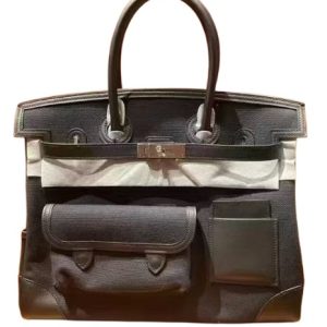Hermès Birkin Cargo 35 Gris Misty H0 Swift, Toile 2024 W