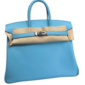 Hermès Birkin Faubourg 25 Blue Celeste 7N Swift 2024 W