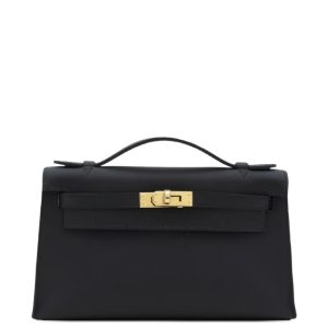 Hermès Kelly Pochette & Sellier Black 89 Swift 2024 W