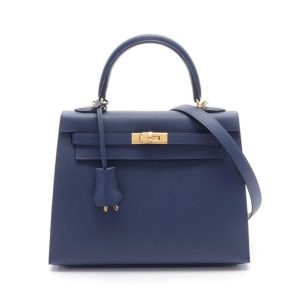 Hermès Kelly Sellier 25 Blue Deep S4 Epsom 2024 W