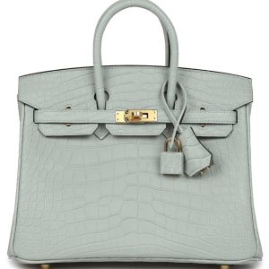 Hermès Birkin  25 Gris Neve 0W Alligator Matt 2025 W