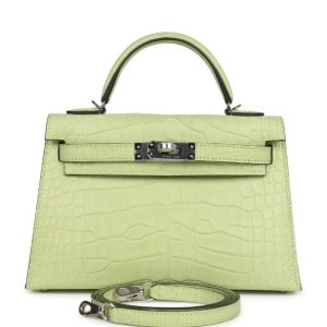 Hermès Kelly Sellier 20 Jaune Bourgeon R9 Alligator Matt 2023 B