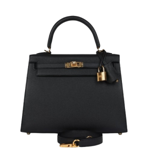 Hermès Kelly Sellier 25 Black 89 Epsom 2021 Z