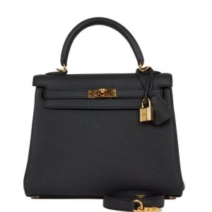 Hermès Kelly  25 Black 89 Togo 2018 C