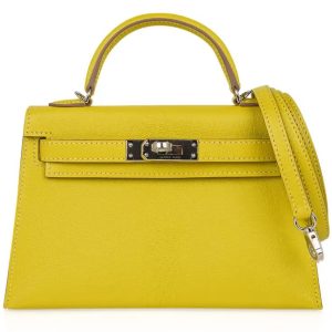 Hermès Kelly HSS & Sellier & Verso 20 Lime 9R, Orange Poppy 8V Chevre Myzore 2022 U