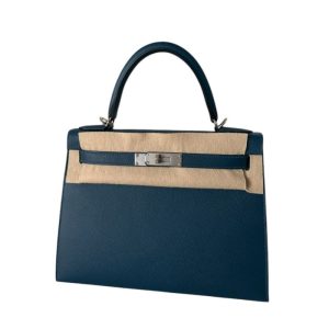 Hermès Kelly Sellier 28 Blue Deep S4 Epsom 2024 W