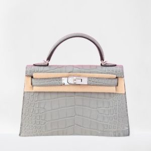 Hermès Kelly Sellier 20 Gris Ciment 0V Alligator Matt 2024 W