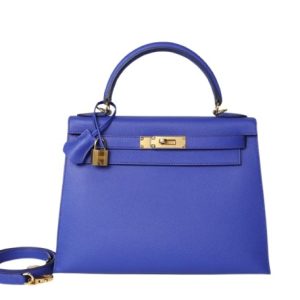 Hermès Kelly Sellier 28 Blue Royale 08 Epsom 2022 U