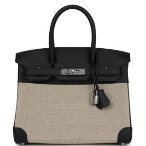 Hermès Birkin  30 Black 89 Swift, Toile 2023 B