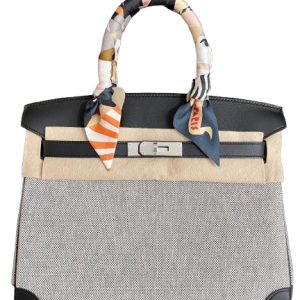 Hermès Birkin Quadrille 30 Black 89 Toile, Swift 2023 B