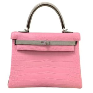 Hermès Kelly Bicolor & HSS 25 Bubblegum L4, Gris Pearl 80 Alligator Matt 2021 Z