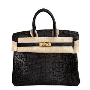 Hermès Birkin  25 Black 89 Alligator Matt 2024 W