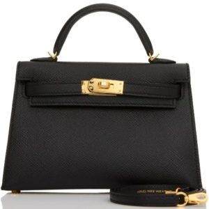 Hermès Kelly Sellier 20 Black 89 Epsom N/A W