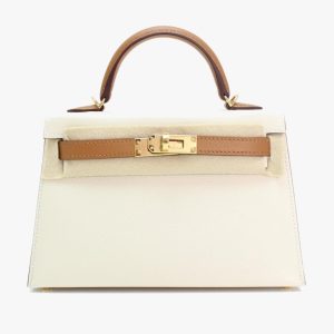 Hermès Kelly Bicolor & HSS & Sellier 20 Craie  10, Gold 37 Epsom 2023 B
