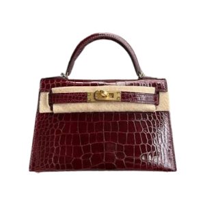Hermès Kelly  20 Bordeaux  57 Alligator Shiny 2025 W