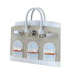 Hermès Birkin Faubourg 20 Beton 8L, Blue Brume T0, Craie  10, Orange H 93, White 01 Alligator Matt, Chevre Myzore, Sombrero, Swift, Togo N/A N/A