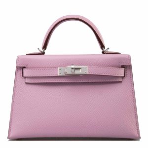 Hermès Kelly Sellier 20 Mauve Pale 09 Epsom 2023 B