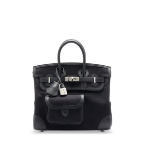 Hermès Birkin Cargo 25 Black 89 Toile, Swift 2024 W