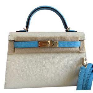 Hermès Kelly Bicolor & HSS & Sellier 20 Blue Celeste 7N, Craie  10 Epsom 2024 W