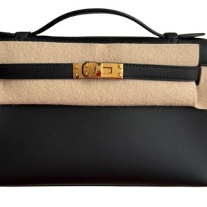 Hermès Kelly Pochette Black 89 Swift 2024 W