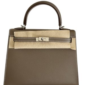 Hermès Kelly Sellier 25 Etoupe  18 Epsom 2024 W