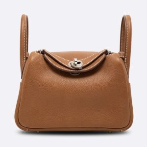 Hermès Lindy  Mini Fauve 34 Barenia Faubourg 2024 W