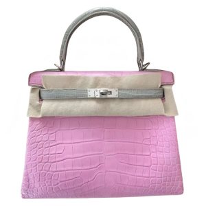 Hermès Kelly Bicolor & HSS 25 Bubblegum L4, Gris Pearl 80 Alligator Matt 2021 Z