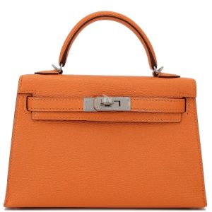 Hermès Kelly Sellier & Verso 20 Apricot I9 Chevre Myzore N/A N/A