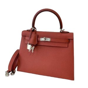 Hermès Kelly Sellier 25 Rouge Venitienne 5Q Epsom 2023 B