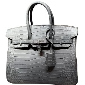 Hermès Birkin  25 Gris Ciment 0V Niloticus Crocodile Matt N/A N/A