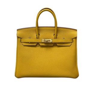 Hermès Birkin  25 Jaune Ambre 9D Togo 2020 Y
