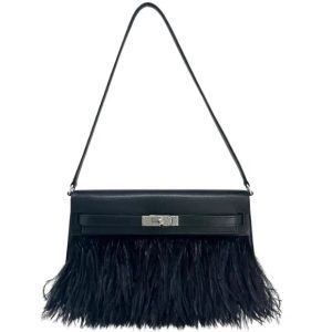 Hermès Kelly Elan Feather Black 89 Chevre Myzore 2024 W