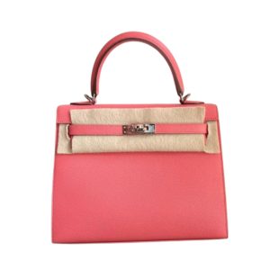 Hermès Kelly Sellier 25 Flamingo I5 Epsom 2014 R