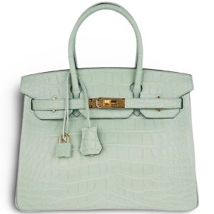 Hermès Birkin  30 Vert d'eau 6J Alligator Matt 2023 B