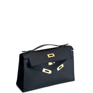 Hermès Kelly Pochette Black 89 Epsom 2017 A