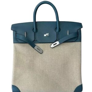 Hermès Birkin HAC 40 Blue Colvert 1P Evercolor, Toile 2018 C