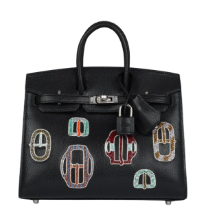 Hermès Birkin Bouclerie Moderne Casaque 20 Black 89 Chevre Myzore 2024 W