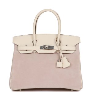Hermès Birkin Bicolor & Touch 30 Glycine 4W, Nata I2 Grizzly, Swift N/A N/A