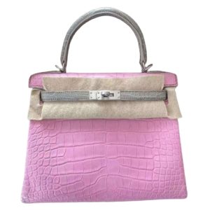 Hermès Kelly HSS & Bicolor 25 Bubblegum L4, Gris Pearl 80 Alligator Matt 2021 Z