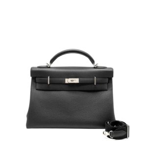 Hermès Kelly Maxi Quadrille 42 Black 89 Togo 2024 W