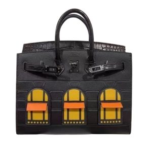 Hermès Birkin Faubourg 20 Black 89, Orange H 93 Madame, Sombrero, Swift, Alligator Matt 2021 Z