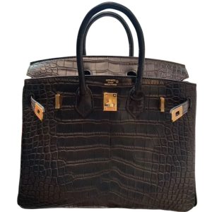 Hermès Birkin  25 Black 89 Alligator Matt 2022 U