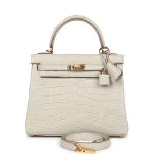Hermès Kelly  25 Beton 8L Alligator Matt 2023 B