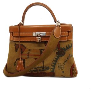 Hermès Kelly  32 Fauve 34 Barenia, Toile 2011