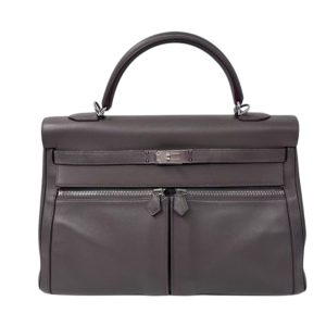 Hermès Kelly  35 Gris Etain 8F Swift 2012 P