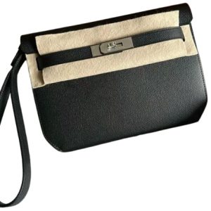 Hermès Kelly Depeche Black 89 Epsom 2024 W