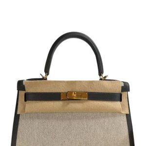 Hermès Kelly  28 Ardoise 85 Swift, Toile N/A N/A