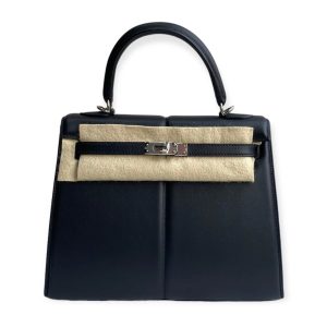 Hermès Kelly Padded 25 Black 89 Swift 2022 U